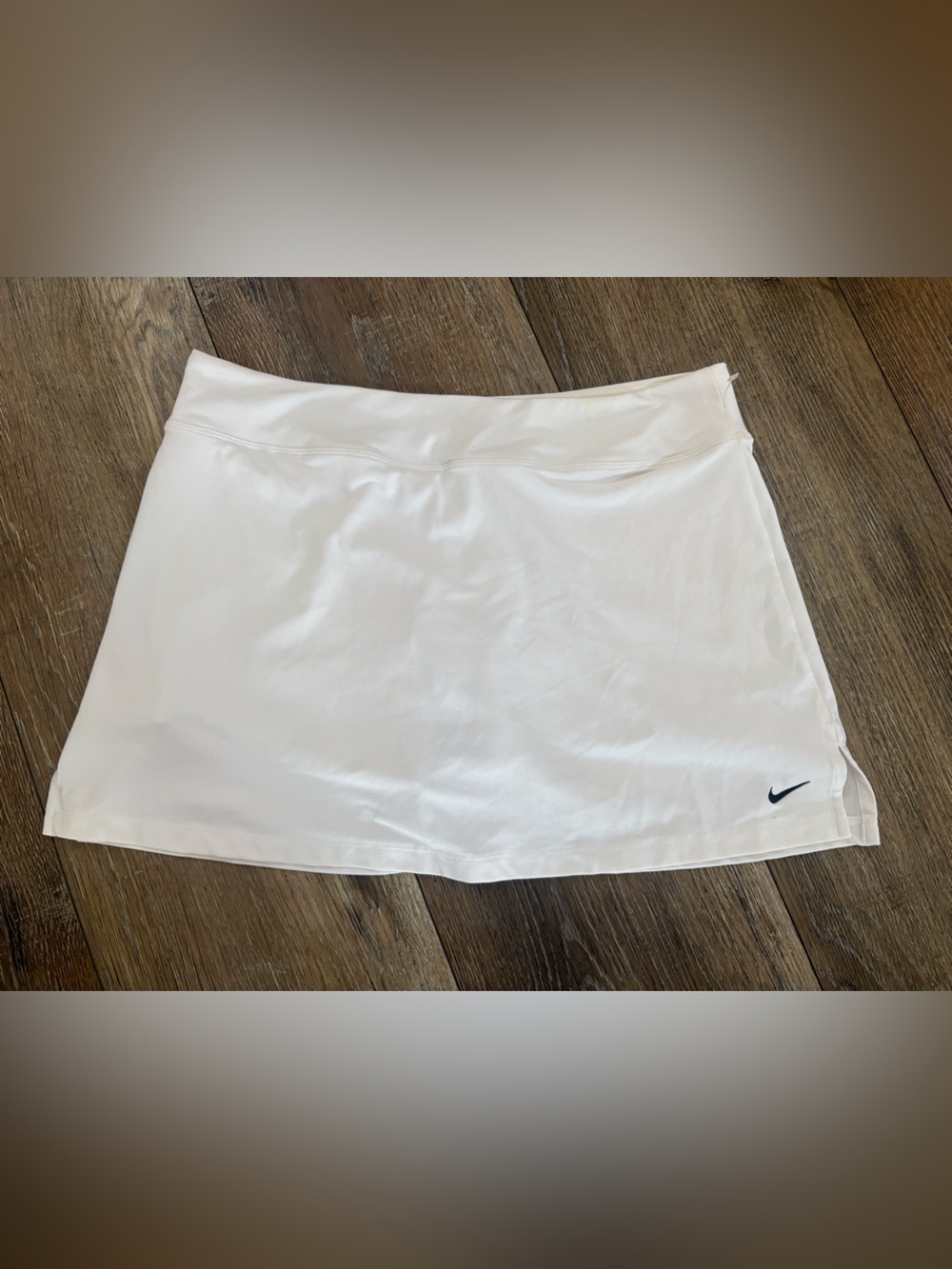 Nike White Dri-FIT Active Skort with Black Logo women’s size large